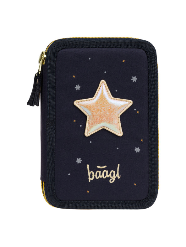 BAAGL  BAAGL Školski pernica trokatna Unicorn Gold