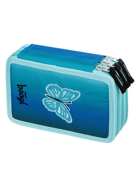 BAAGL  BAAGL Školska pernica troslojna Butterfly GRS