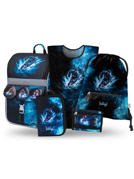 BAAGL  BAAGL SET 5 Zippy Hokej: aktovka, pernica, vreća, pregača, novčanik