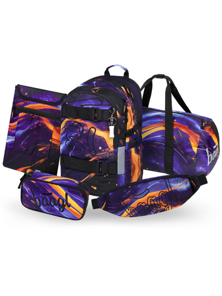 BAAGL  BAAGL SET 5 Skate Vibe: ruksak, penal, sportska torba, pojas, futrola za notebook GRS