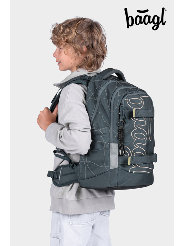 BAAGL  BAAGL SET 5 Skate Max Wave: ruksak, penal, vrećica, sportska torba, ledvinjak GRS