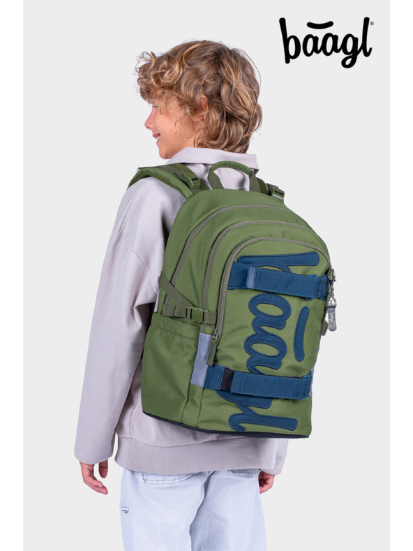 BAAGL  BAAGL SET 5 Skate Olive: ruksak, penal, sportska torba, pojasna torbica, futrola za notebook GRS