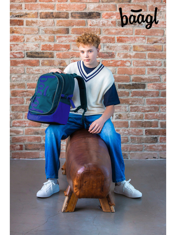 BAAGL  BAAGL Školski ruksak Core Logo plava GRS