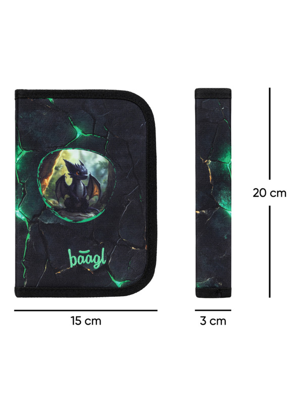 BAAGL  BAAGL SET 3 Zippy Zmajevi: aktovka, pernica, vreća