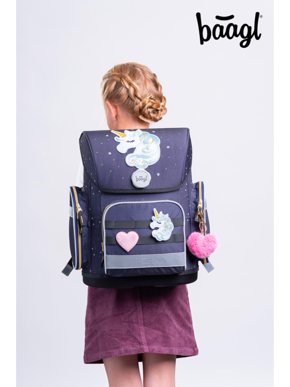 BAAGL  BAAGL Školska aktovka Ergo Unicorn Gold