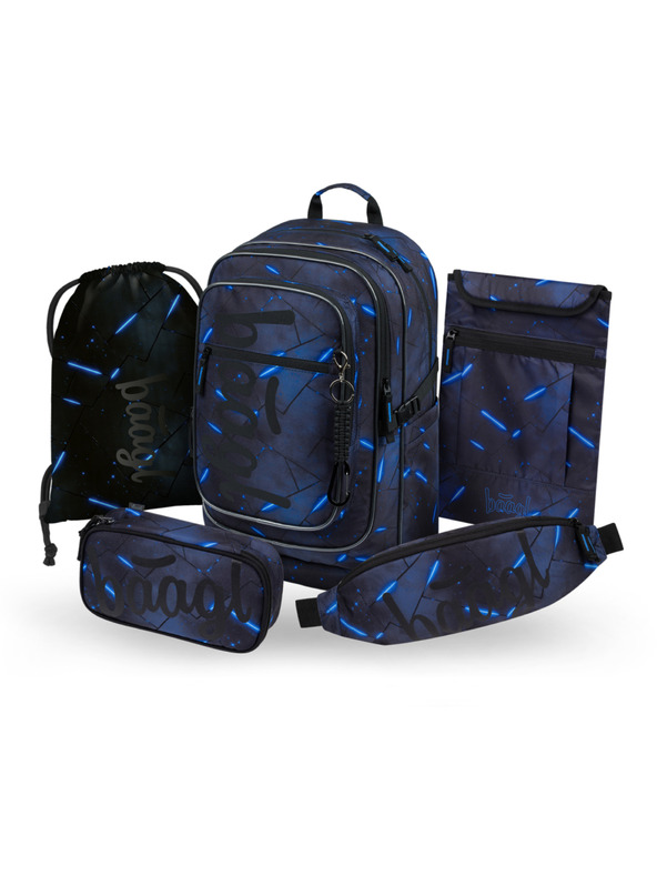 BAAGL  BAAGL SET 5 Cubic Flash: ruksak, pernica, vreća, torbica za struk, futrola za laptop GRS