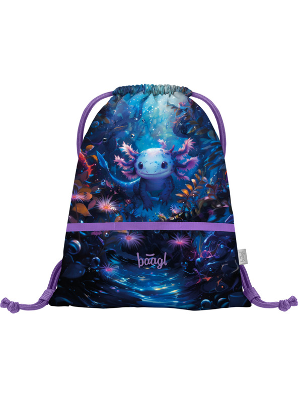 BAAGL  BAAGL SET 5 Ergo Axolotl: aktovka, pernica, vreća, pregača, novčanik