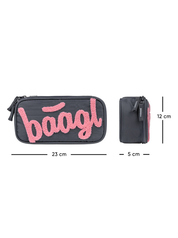 BAAGL  BAAGL Školska pernica etue Logo ružičasta GRS