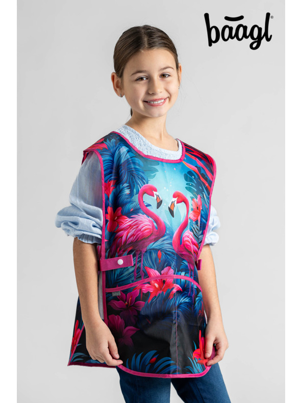 BAAGL  BAAGL SET 5 Airy Plus Flamingosi: ruksak, pernica, vrećica, pregača, novčanik