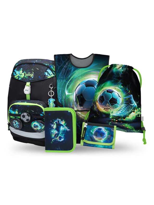 BAAGL  BAAGL SET 5 Airy Plus Nogomet: ruksak, pernica, vrećica, pregača, novčanik