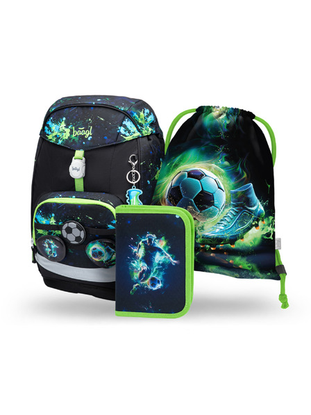 BAAGL  BAAGL SET 3 Airy Plus Nogomet: ruksak, pernica, vrećica