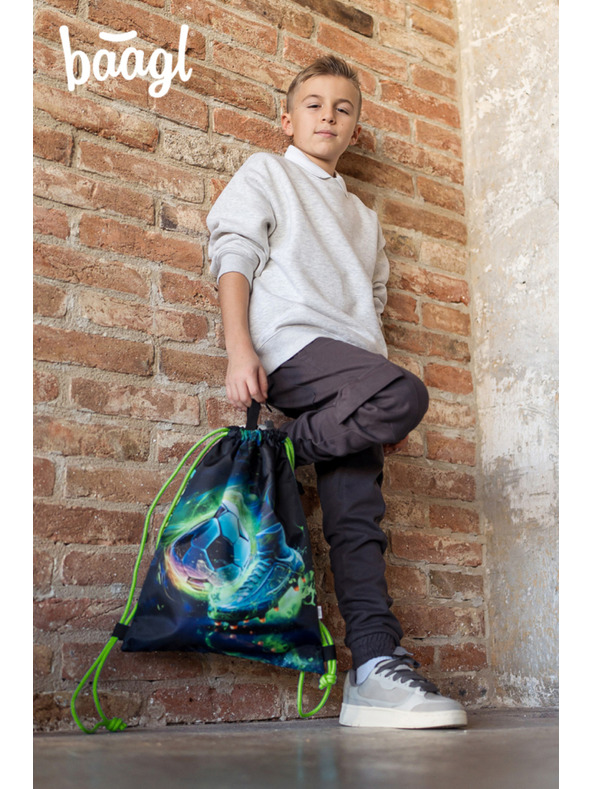 BAAGL  BAAGL SET 3 Airy Plus Nogomet: ruksak, pernica, vrećica