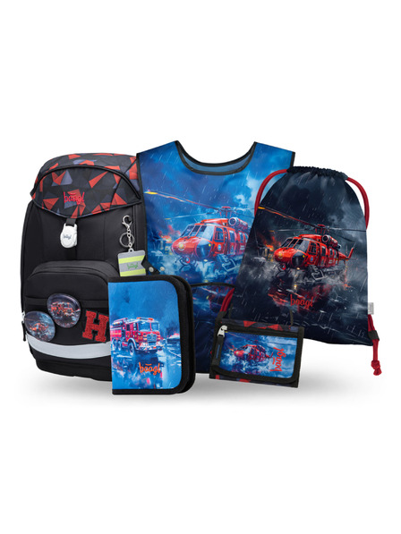 BAAGL  BAAGL SET 5 Airy Plus Spašavatelé: ruksak, pernica, vrećica, pregača, novčanik