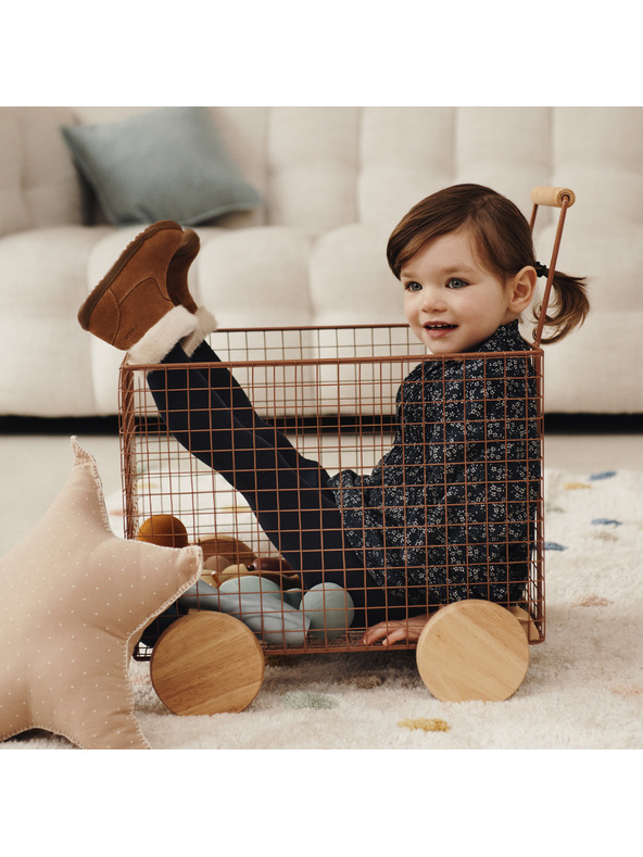 Geox Smeđa djevojčična zimska obuća Geox Macchia