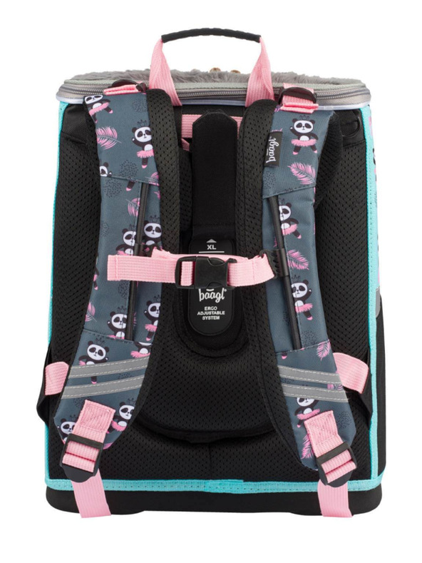 BAAGL  Sivi set 3 brze pande: aktovka, pernica, Baagl torba