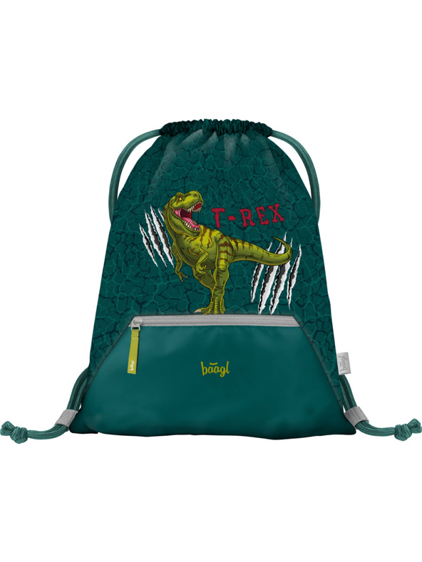 BAAGL  Zelena torba s džepom Baagl T-Rex