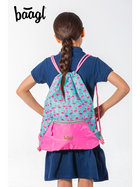 BAAGL  Baagl Flamingo roza torba s džepom