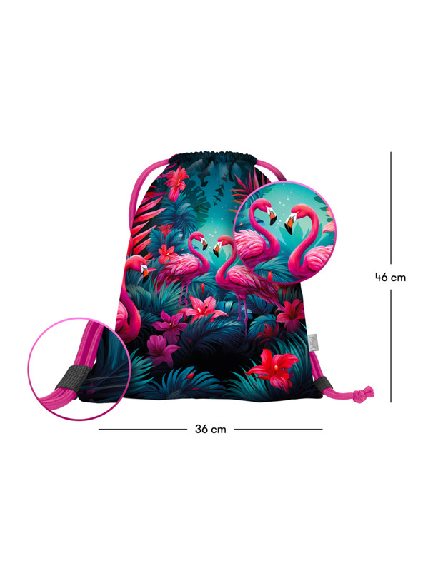 BAAGL  Ružičasta torba Baagl Flamingos
