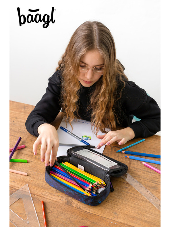 BAAGL  Crna školska pernica Baagl Zen