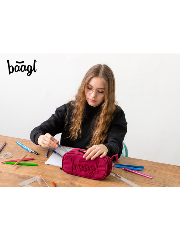 BAAGL  Crvena studentska pernica Baagl Ruby