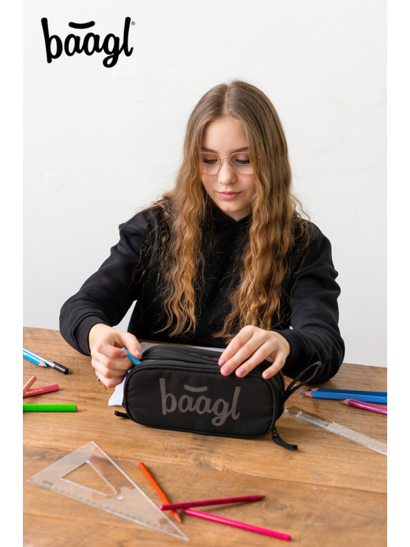 BAAGL  Crna studentska pernica Baagl Black