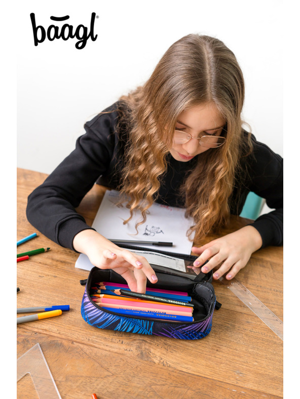 BAAGL  Plava školska pernica Baagl Palm