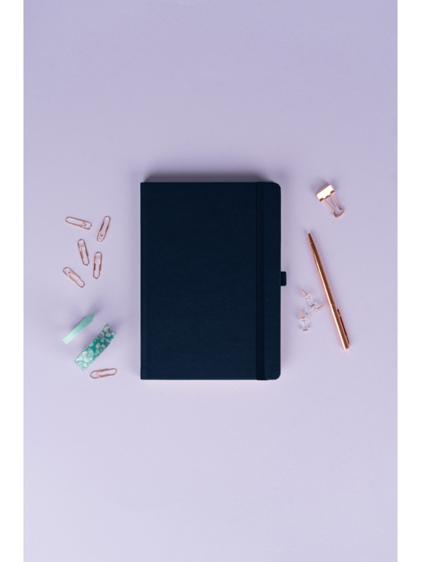 NOTIQUE NOTIQUE Notes Balacron, tamnoplavi, točkasti, 15 x 21 cm