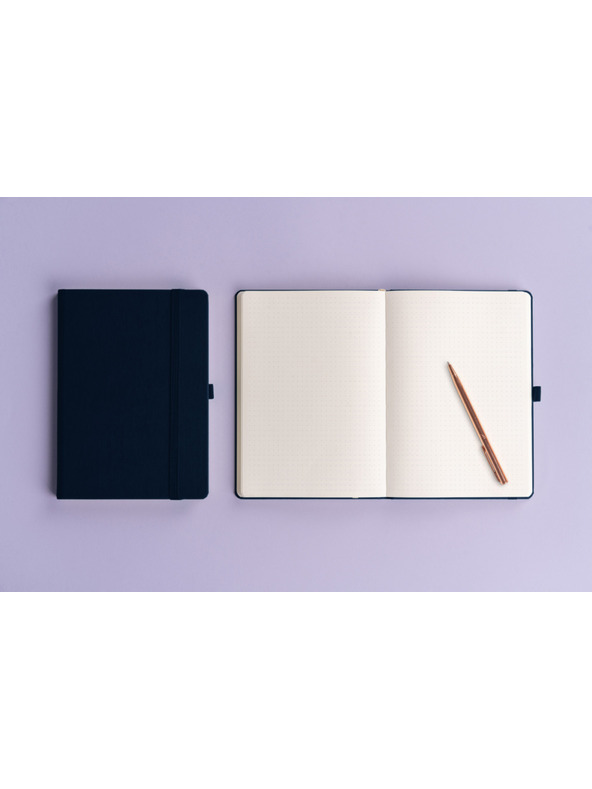 NOTIQUE NOTIQUE Notes Balacron, tamnoplavi, točkasti, 15 x 21 cm