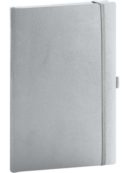 NOTIQUE NOTIQUE Notes Balacron, srebro, točkasto, 15 x 21 cm