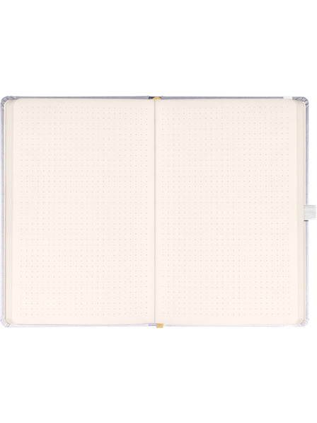 NOTIQUE NOTIQUE Notes Balacron, srebro, točkasto, 15 x 21 cm