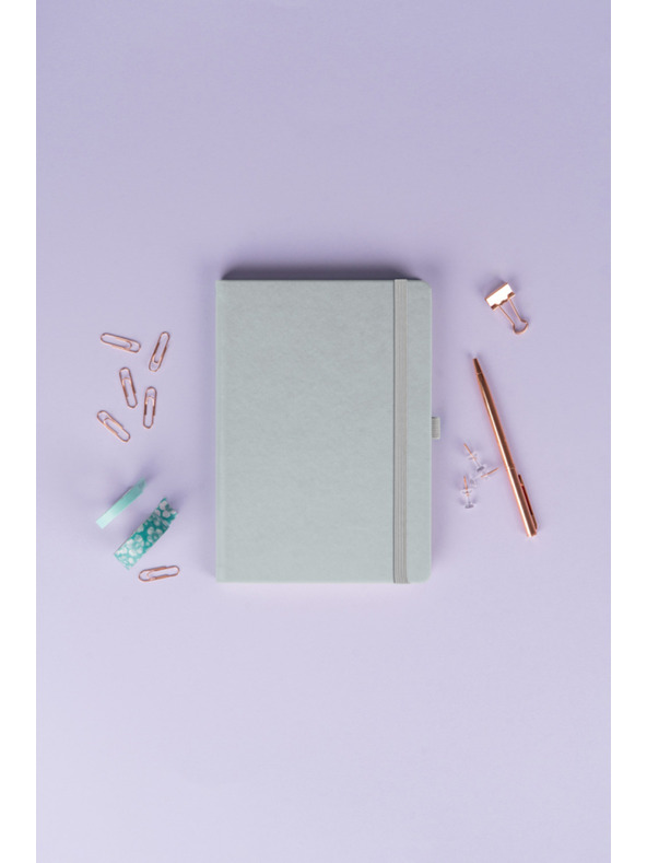 NOTIQUE NOTIQUE Notes Balacron, srebro, točkasto, 15 x 21 cm