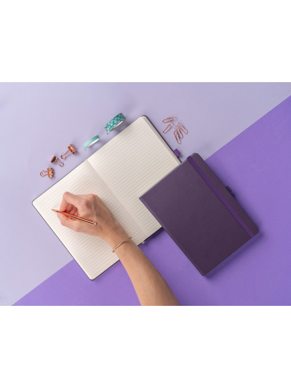 NOTIQUE NOTIQUE Notes Aprint Neo, ljubičasta, crtirana, 15 x 21 cm