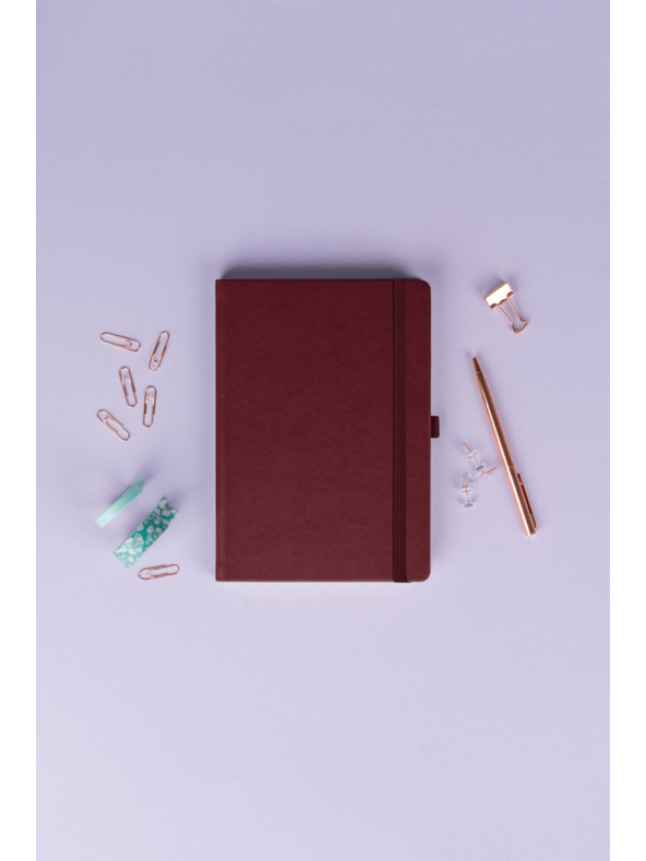 NOTIQUE NOTIQUE Notes Balacron, bordo, točkasto, 15 x 21 cm