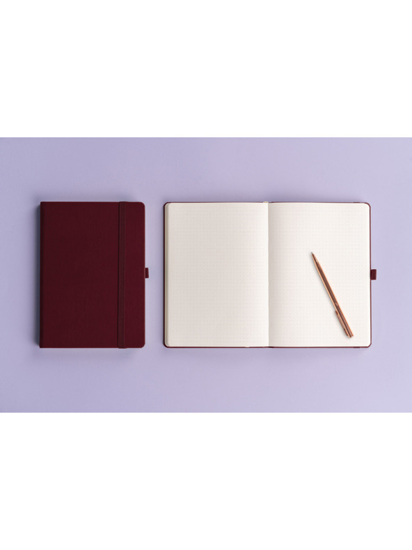 NOTIQUE NOTIQUE Notes Balacron, bordo, točkasto, 15 x 21 cm