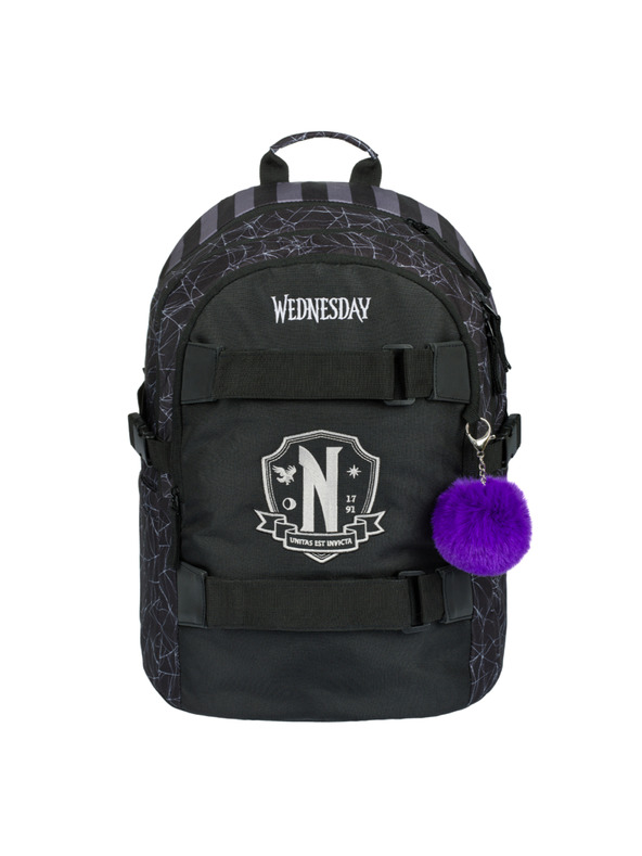 BAAGL  Crni školski ruksak Skate Wednesday Nevermore Baagl