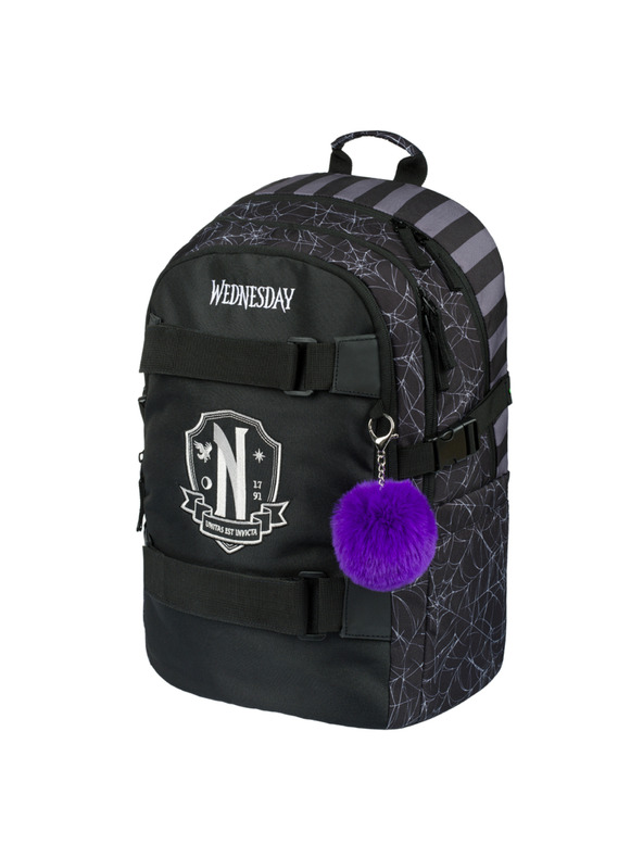 BAAGL  Crni školski ruksak Skate Wednesday Nevermore Baagl