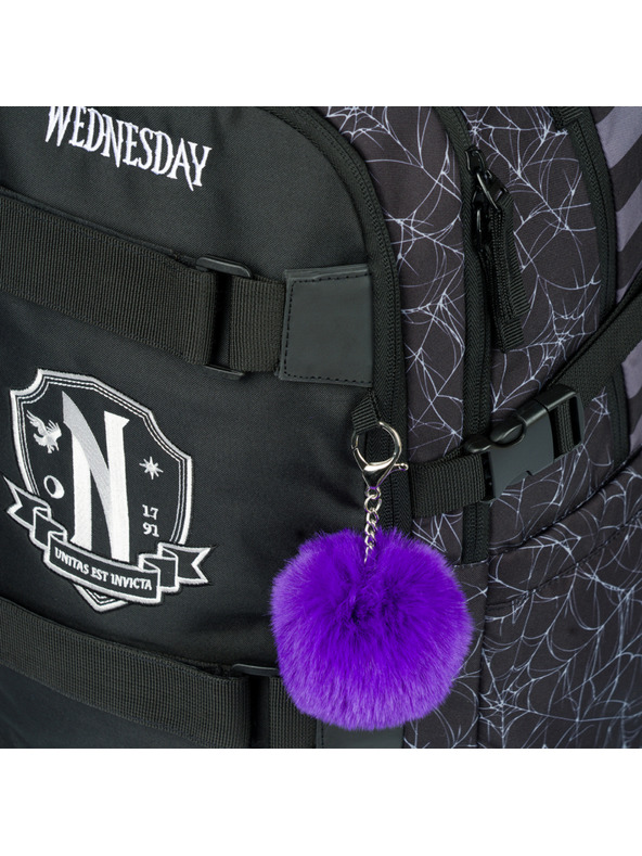 BAAGL  Crni školski ruksak Skate Wednesday Nevermore Baagl