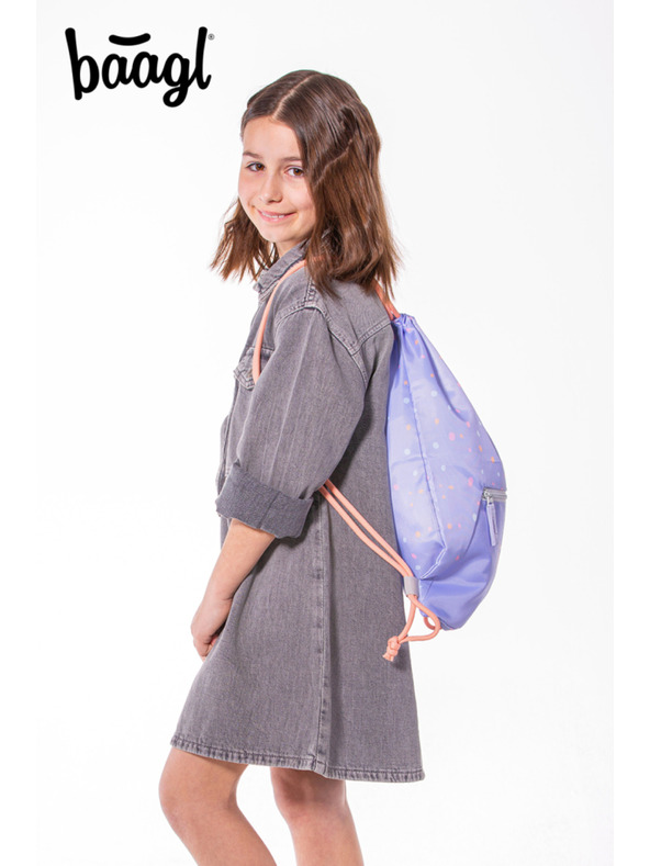 BAAGL  Ljubičasta torba s džepnim kućnim ljubimcima Baagl