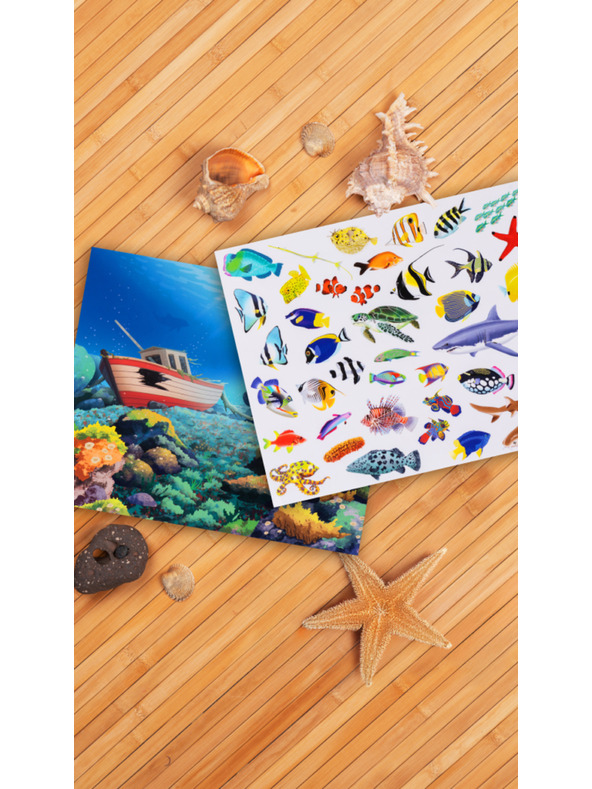 BAAGL  Čitaj i zalijepi – ISPOD POVRŠINE, knjiga sa sličicama