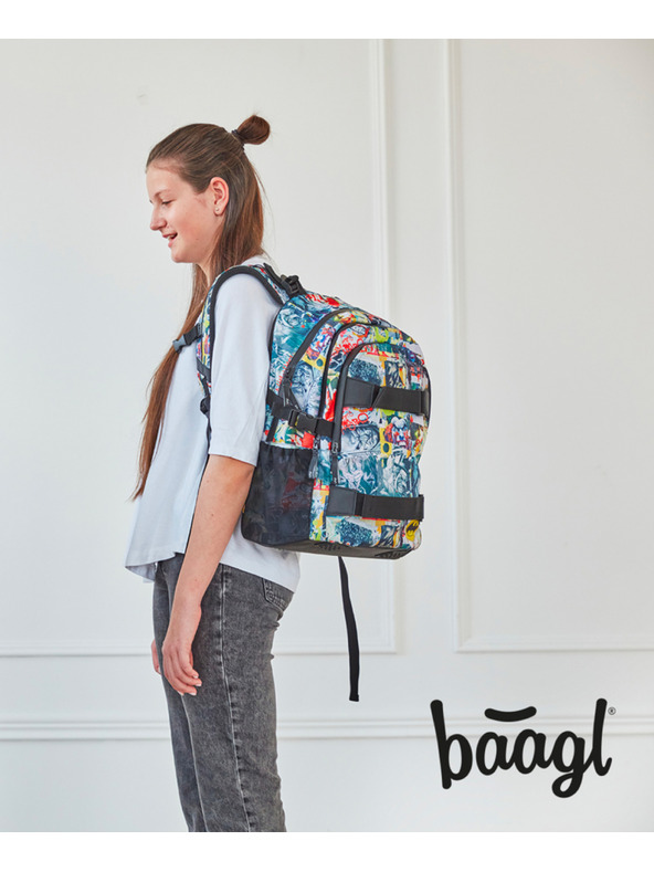 BAAGL  BAAGL 3 SET Skate Batman Comics: ruksak, pernica, vreća