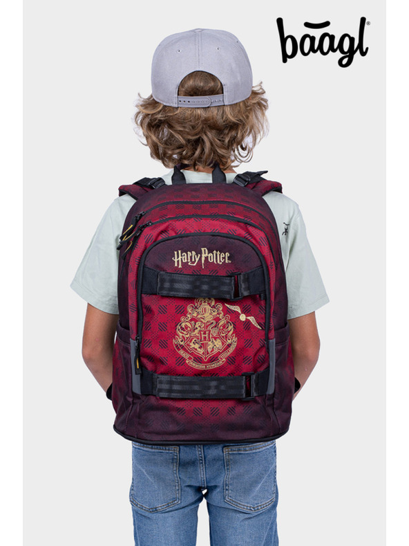 BAAGL  BAAGL Školski ruksak Skate Harry Potter Hogwarts vinsko crveni
