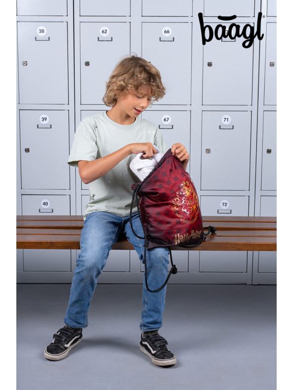 BAAGL  BAAGL SET 3 Skate Harry Potter Hogwarts bordo: ruksak, pernica, torba