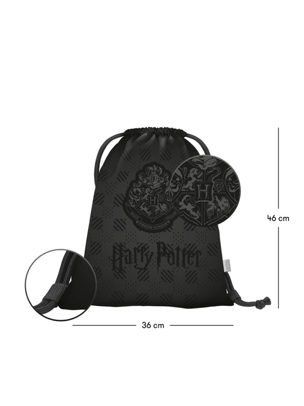 BAAGL  BAAGL SET 3 Core Harry Potter Hogwarts crni: ruksak, pernica, torba