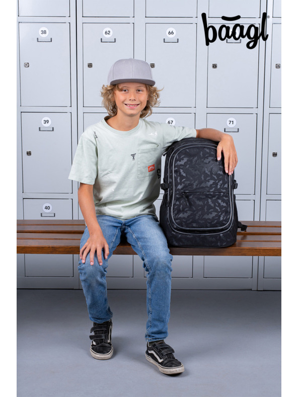 BAAGL  BAAGL SET 3 Core Batman crni: ruksak, pernica, torba