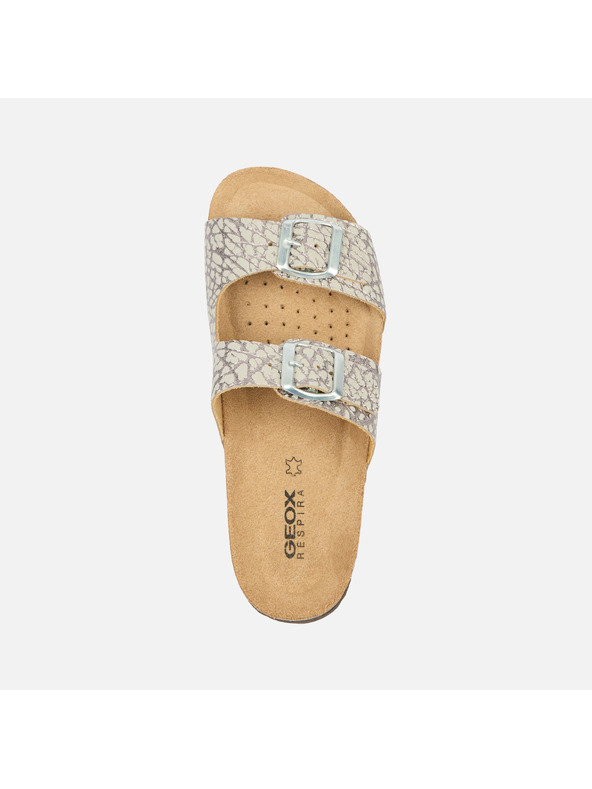 Geox Srebrne ženske papuče Geox Brionia