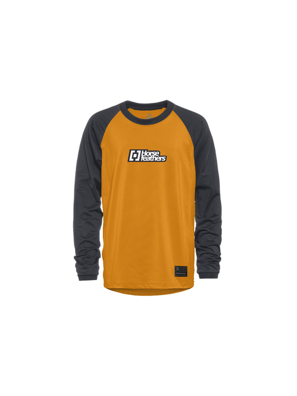 Horsefeathers Dječji biciklistički dres Spike LS - sunflower/indigo