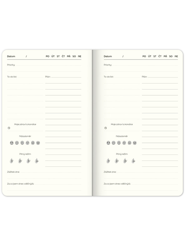 ELLA & MAX Nedatirani planer Note to self, 5 minuta dnevno, 13 × 21 cm