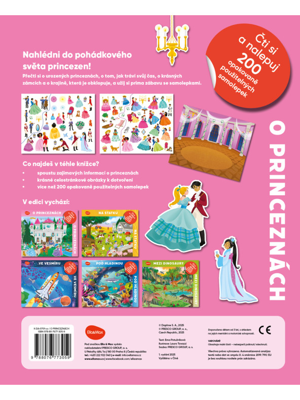 ELLA & MAX Čitaj i lijepi – O PRINCEZAMA, knjiga s naljepnicama