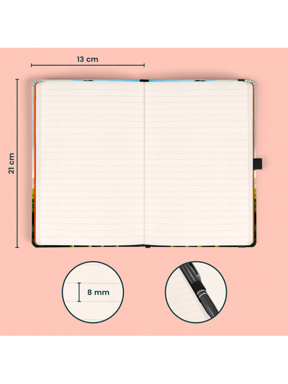 NOTIQUE NOTIQUE Bilježnica Tulipani Kateřiny Winterové, linirana, 13 x 21 cm