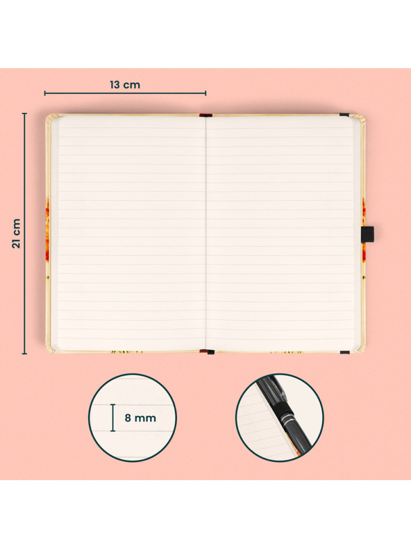 NOTIQUE NOTIQUE Bilježnica Makovine Kateřiny Winterové, linirana, 13 x 21 cm